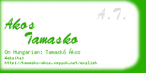 akos tamasko business card